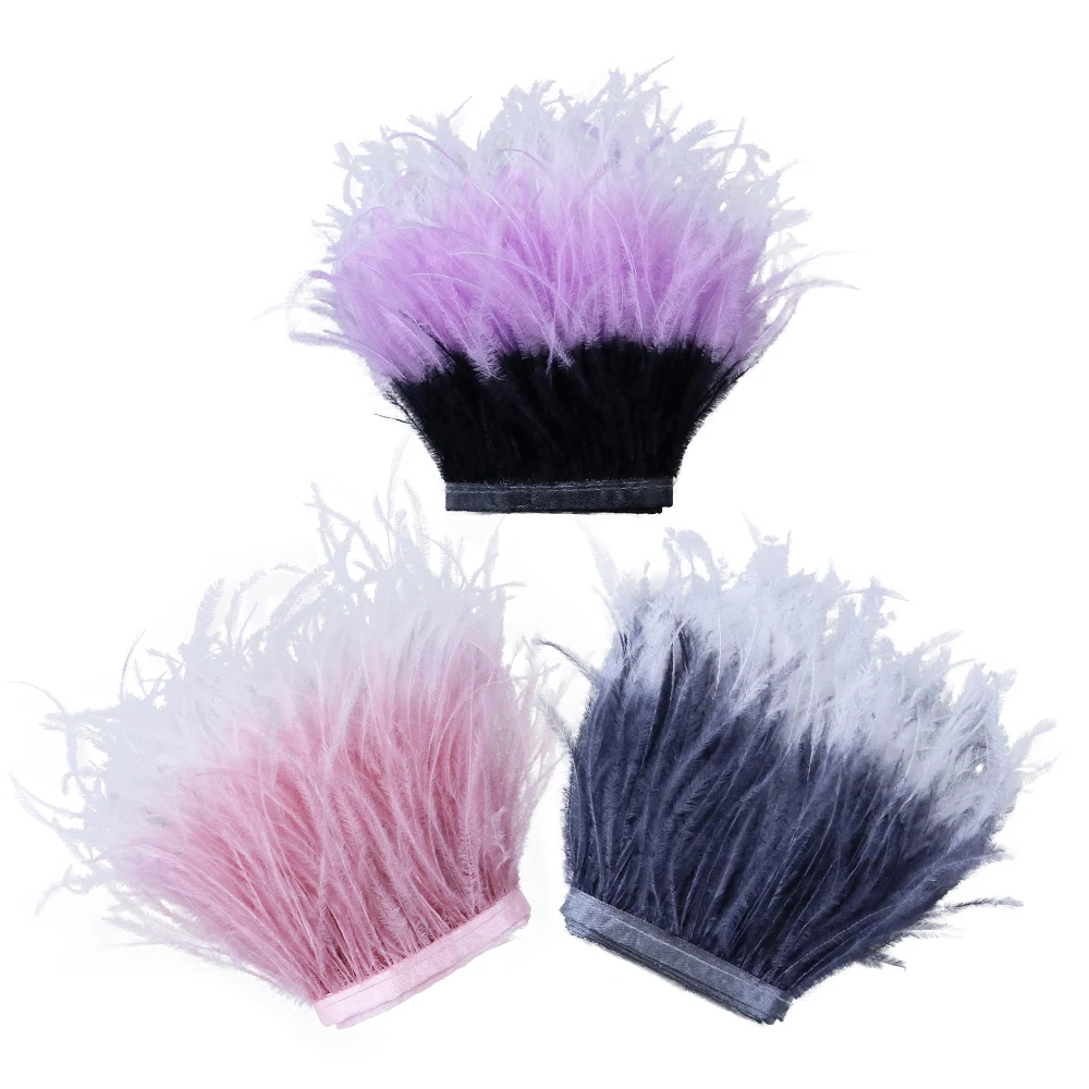 1 meter Colorblock Ostrich feather Trims Ribbon 4-6" White for Dress Clothing Decoration Sewing feathers Crafts | Дом и сад