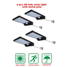 2/4pcs High Power Luz Solar 48 leds Waterproof IP65 Outdoor Solar Garden Light Sunlight LED Solar Light For Grassland Landscape