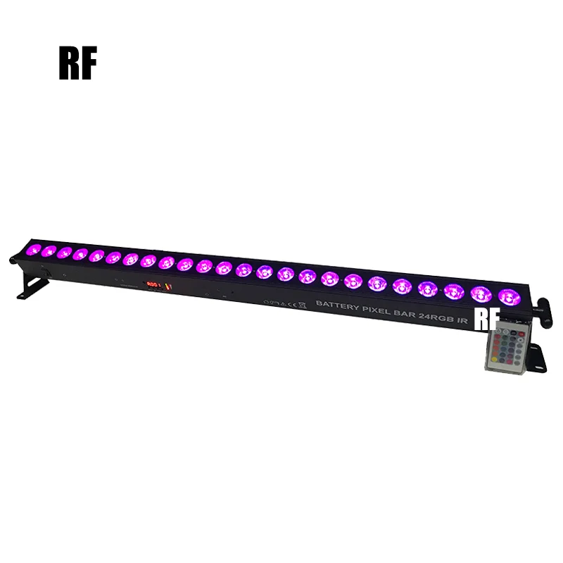 Линейный светодиодный пиксельный светильник 24x3 Вт RGB 3 в 1 с батареей и