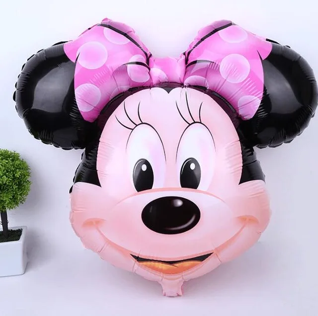 112cm Giant Mickey Minnie Mouse Balloon Cartoon Foil Birthday Party Balloon Kids Birthday Party Decorations Classic Toys Gift - Цвет: Светло-зеленый