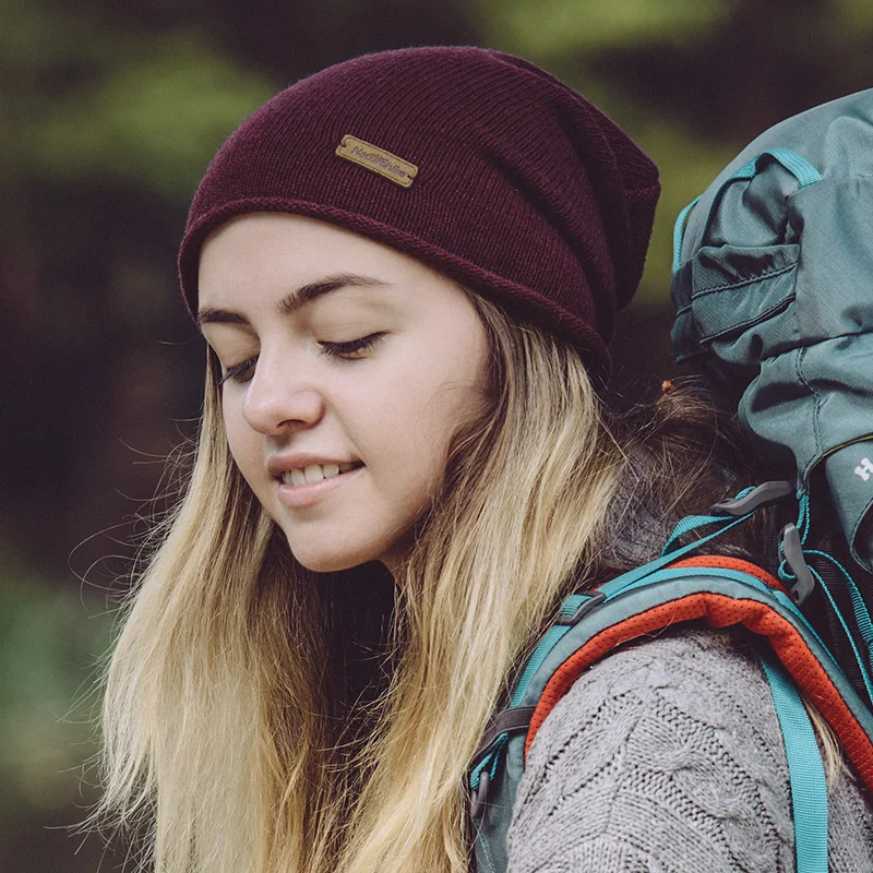 Шерстяная вязаная шапка Naturehike для улицы зимняя теплая пешего туризма унисекс