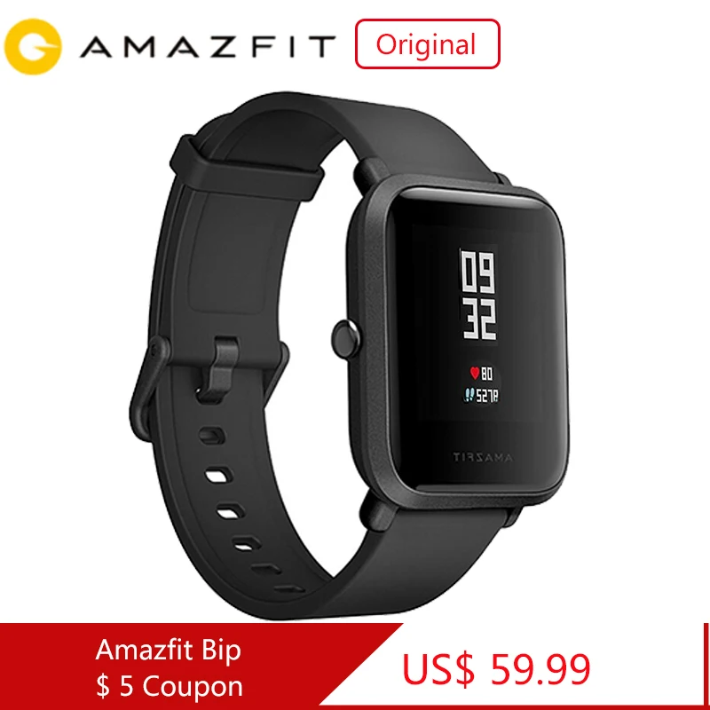 Оригинальные Смарт-часы Amazfit Huami Bip умные часы Bluetooth 4 0 GPS пульсометр 45 дней