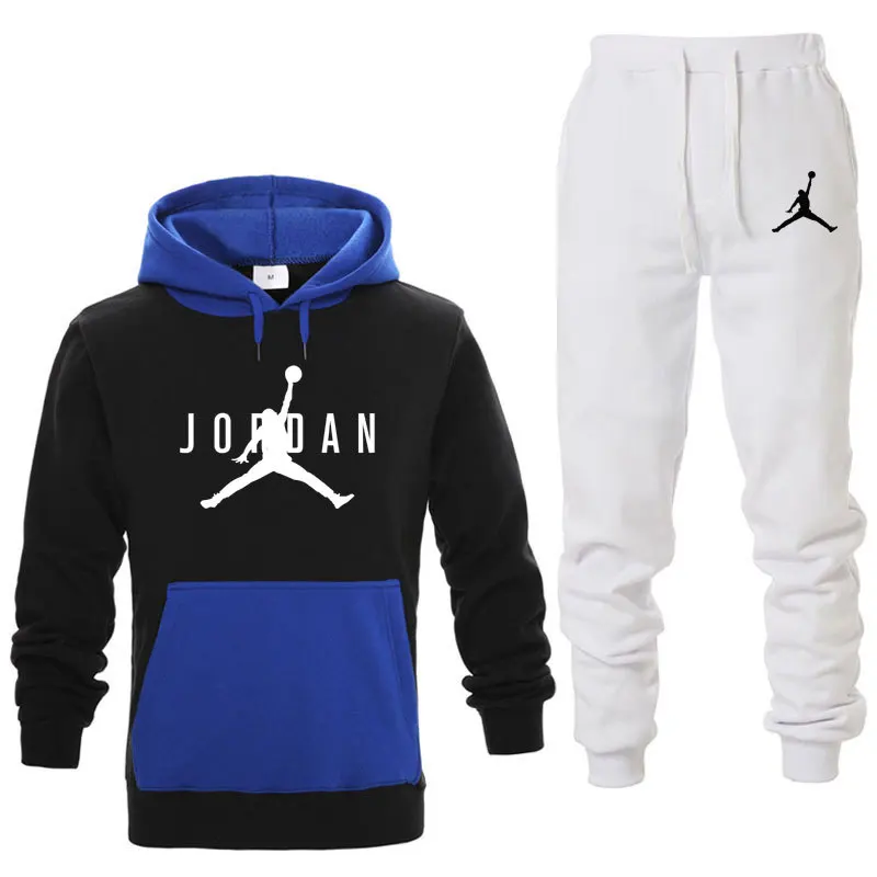 MJARTORIA 2020 New Mens Hoodies Suit Fleece Warm Tracksuit Men Sweatshirt Suit Hoodies Sweat pants Jogging 5