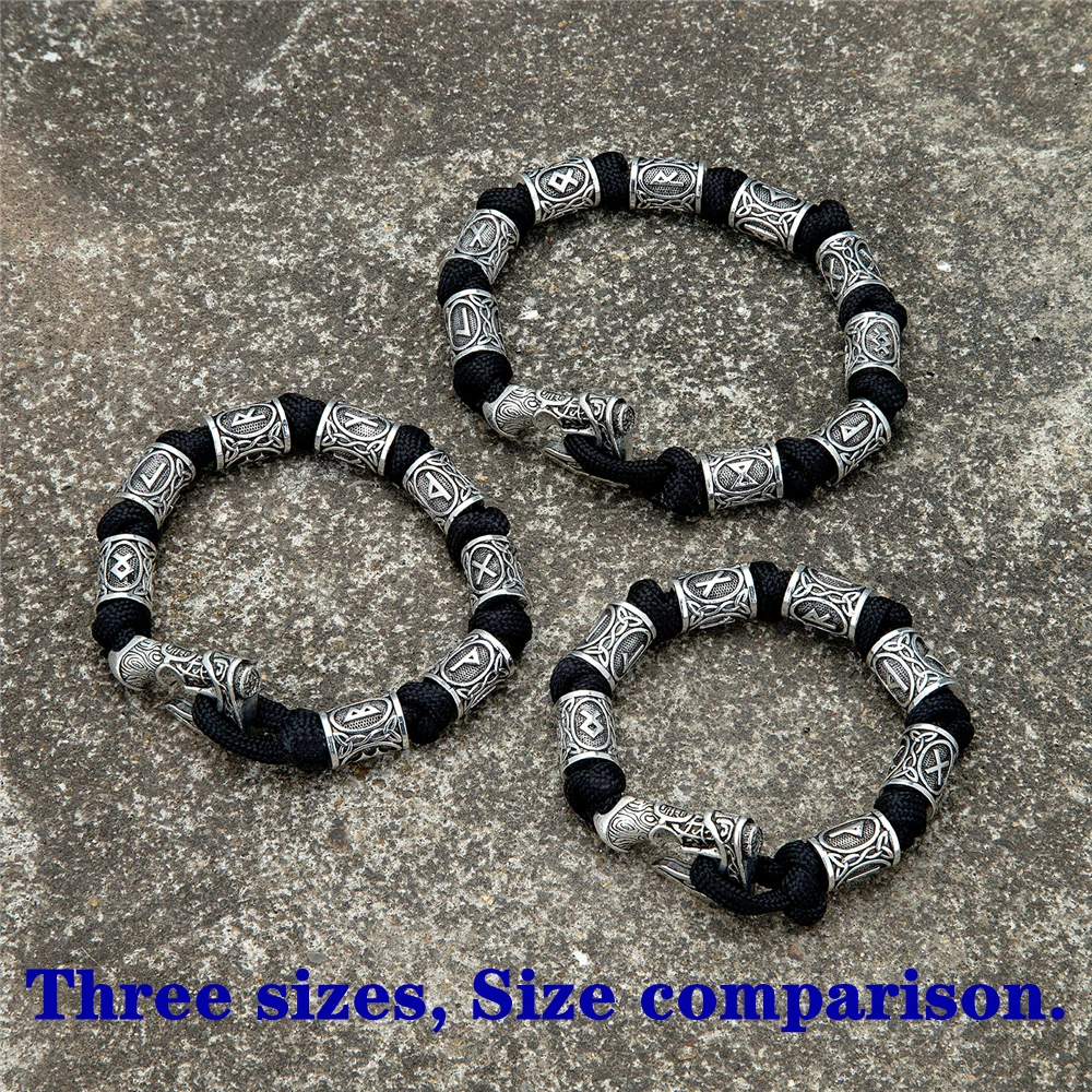 Norse Vikings Axes Bracelets Mjolnir Hammer Paracord Wristband Amulet Male Jewelry bracelet jewelry