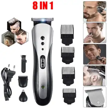 

8 in 1 Professional Digital Hair Trimmer Rechargeable Electric Hair Clipper Men's Beard Trimmer Hair Cutting Machine