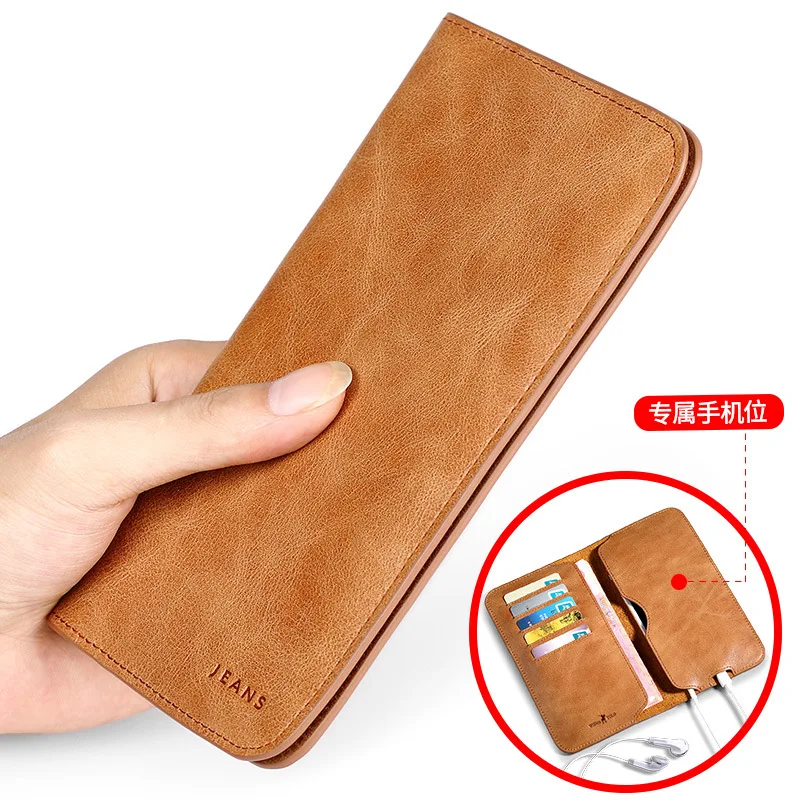 

Ultra-Thin Soft Leather Natural Leather Verticle MEN'S Wallet Mid-length Cattlehide Card Bag Wallet