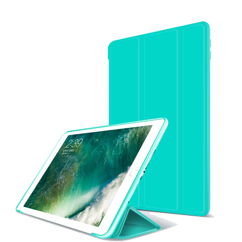 Ультра тонкий флип-чехол для iPad 3 iPad 4, мягкий силиконовый смарт-стенд, Магнитный чехол для iPad 2/3/4, чехол A1395 A1396 A1460 - Цвет: Зеленый