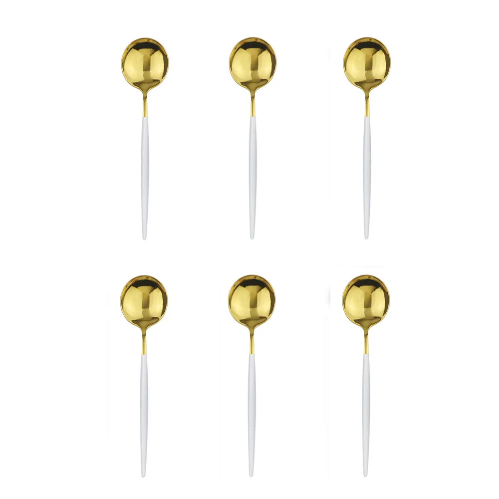 6Pcs White Gold
