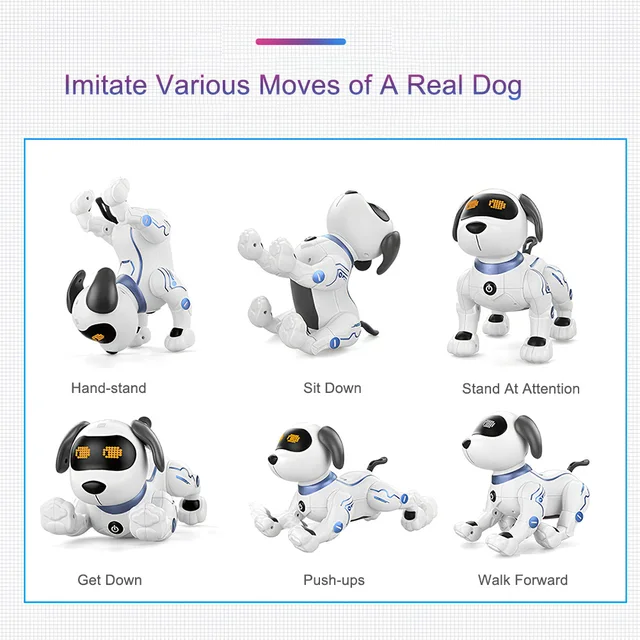LE NENG TOYS K16A Robot Dog Stunt Dog RC Dog Voice Command Programmable Touch-sense Music Song Robot Toys for Kids Birthday Gift 2