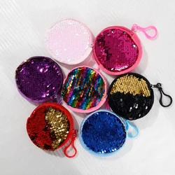 Porte monnaie et écouteurs portables, petites paillettes créatives, porte clés bicolore pour enfants, petits cadeaux pour enfants 