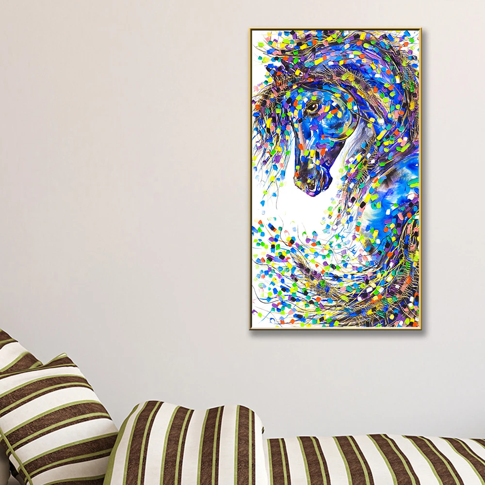 

Colorful Horse Decoration Painting Wall Art Canvas Painting Posters And Prints Wall Art Pictures For Living Room Decor Cuadros