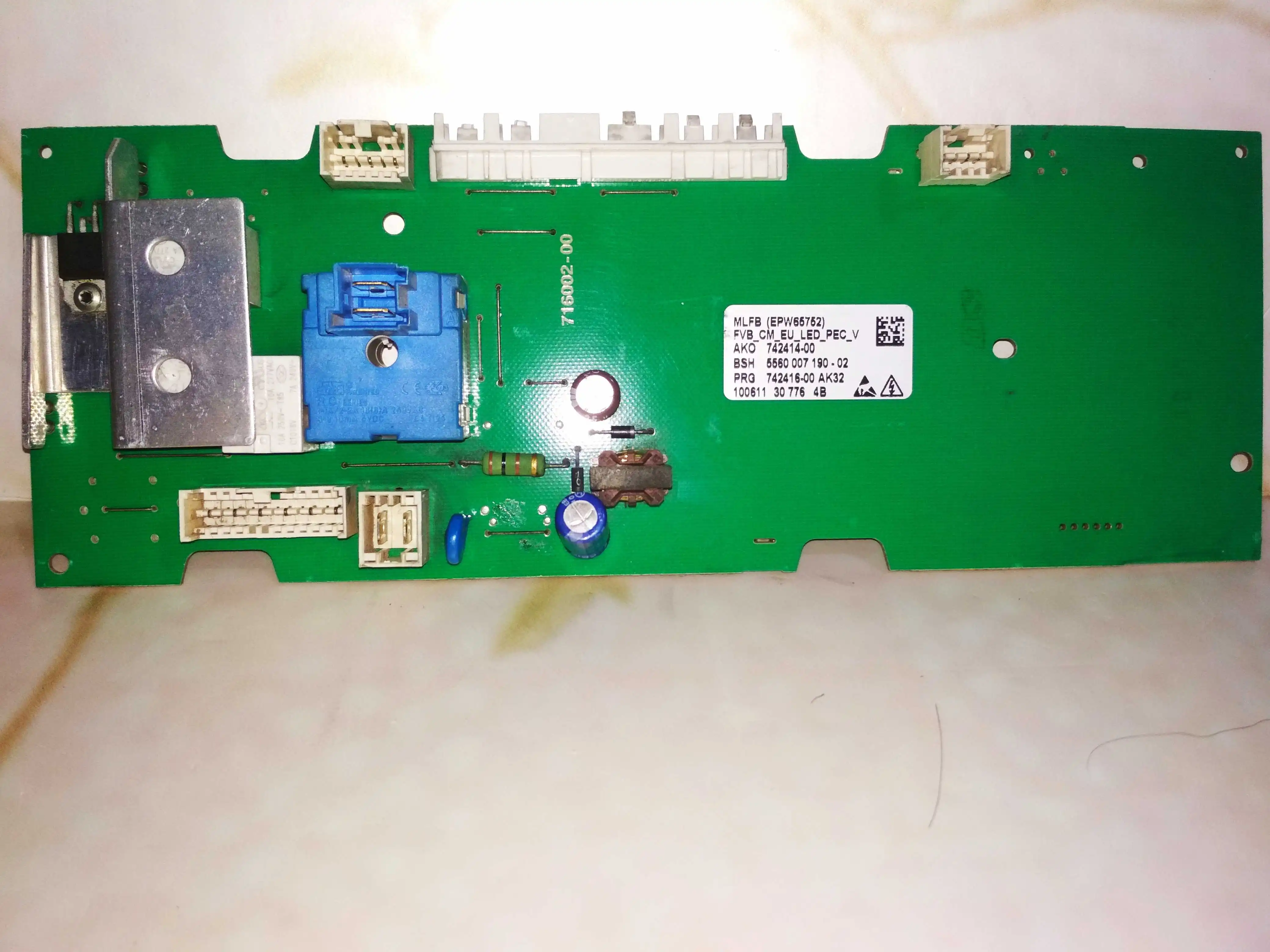 

Siemens drum washing machine computer board AKO 742414-00 BSH5560007190-02 one year warranty