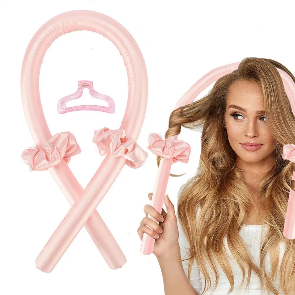 Heatless Curling vara diadema No calor rizos cinta pelo rodillos dormir cinta para cabello suave rizadores de pelo utensilios de estilismo para el pelo DIY