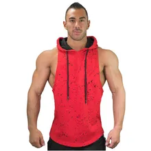 Лето, стиль, Европа и Америка, мода и спорт, мужской жилет с капюшоном, для бега, для баскетбола, тренировочный жилет без рукавов