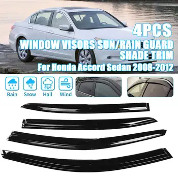 

4PCS Car Weathershields Window Visor Rain Guard For HondaAccord Sedan 2008-2012