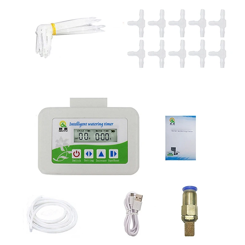 

Fashion-Solar Automatic Watering Timer for Plant Flower LCD Display Waterproof Garden Irrigation Accessory