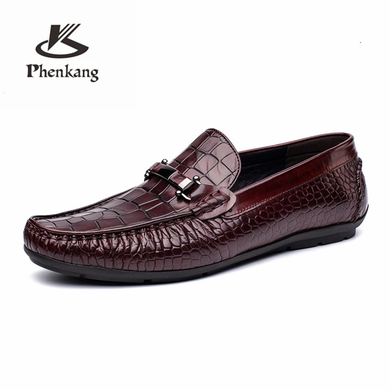 Men genuine leather casual shoes business dress banquet suit shoes men brand Bullock wedding oxford shoes for men black red 2020