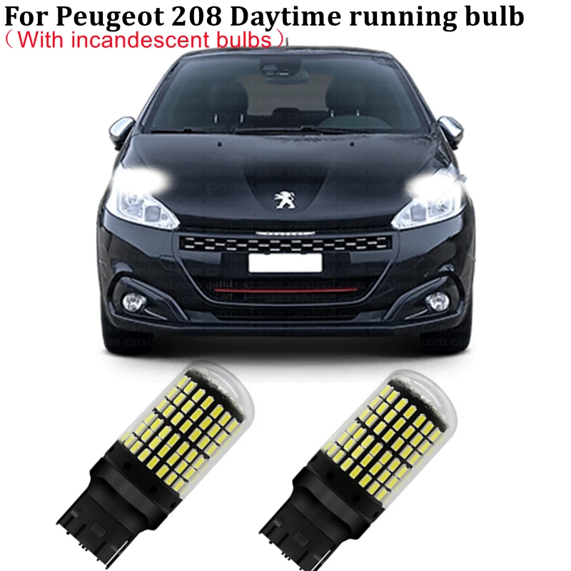 Car Led Bulb Driving DRL Daytime Running Lamp For Peugeot 208 2012