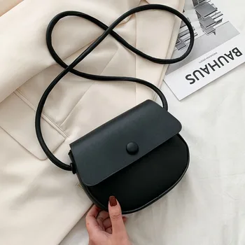 

2020 New Women Bags Fashion Saddle Bag Casual Candy Color Shoulder Crossbody Bags High Quality PU Leather Bag And Purses