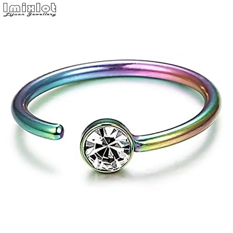 2 шт медицинская титановая сталь простые кольца в нос пирсинг для пупка поддельные перегородки кольцо Daith спиральные пирсинг орбитальные Украшения для тела