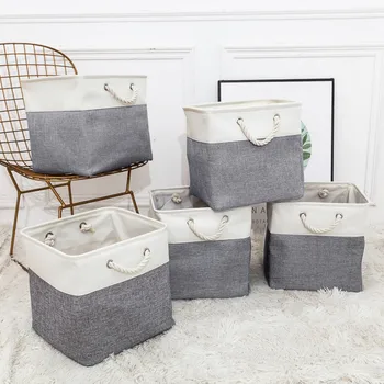 

Laundry basket Folding Toy Storage Basket With Cotton Cord Handle storage baskets для хранения корзины