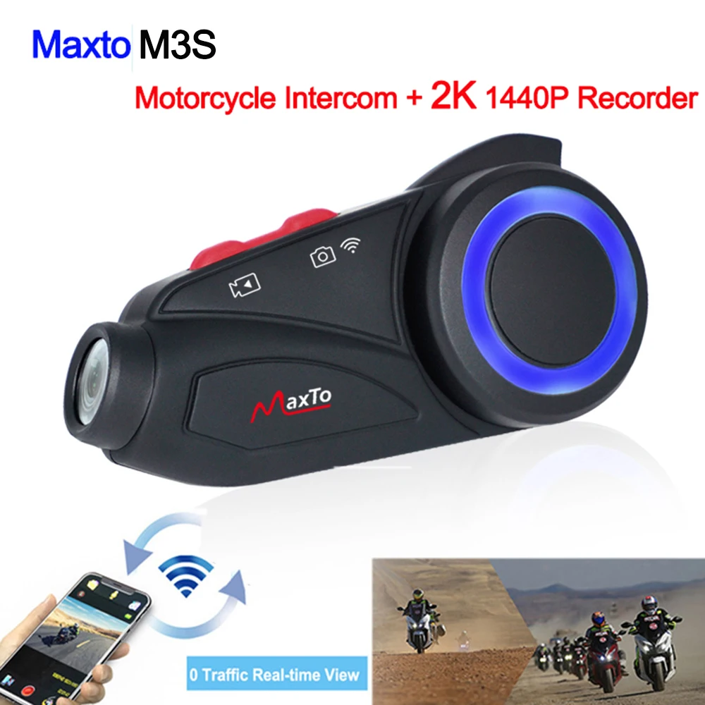 Видеорегистратор для мотоцикла MAXTO M3S 2k 1440P велосипедный шлем - Цена: 10 654,64 руб.