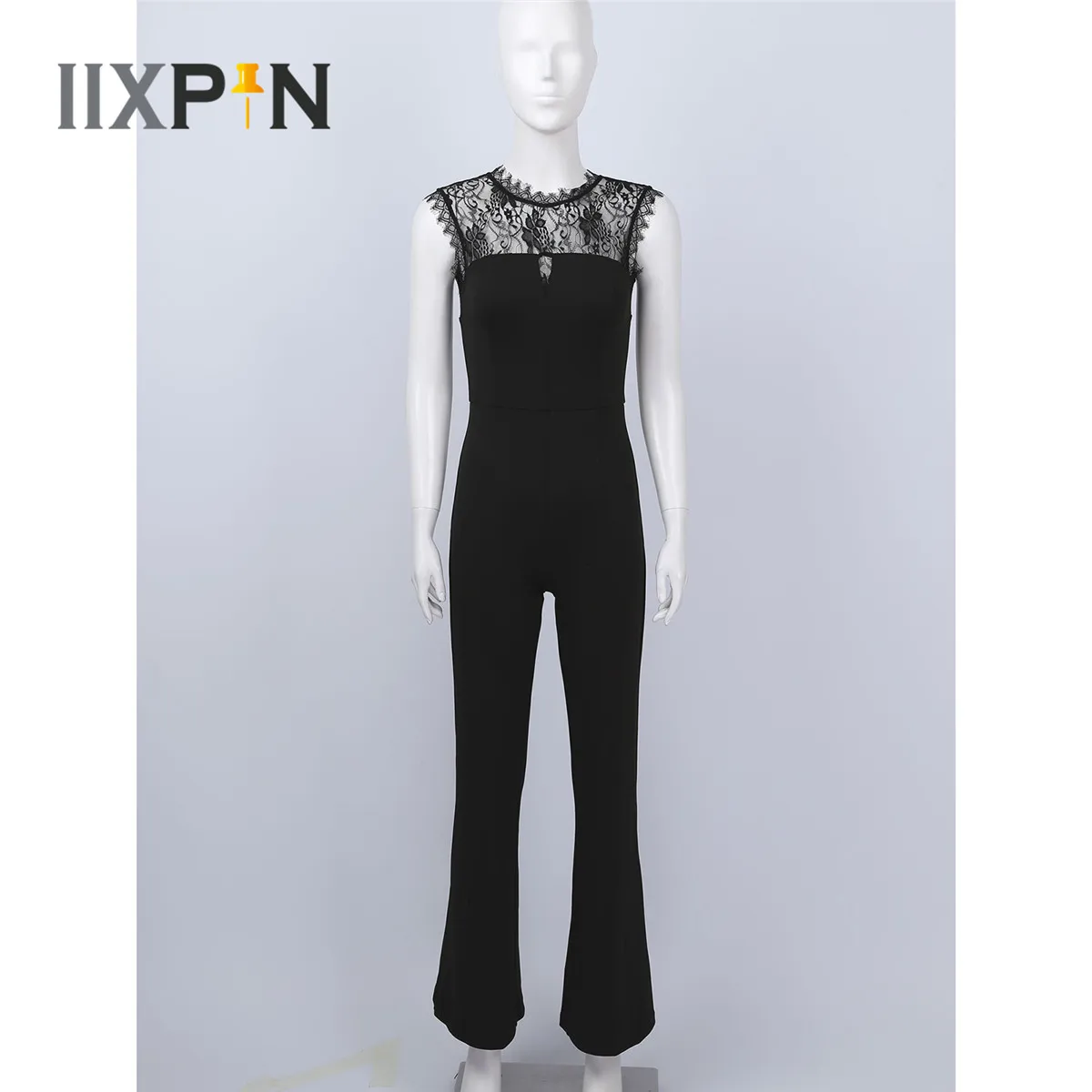 

Женская обувь в винтажном стиле, кружевные цветочные без рукавов с завышенной талией и широкими штанинами комбинезоны комбинезон в официальном стиле женский комбинезон для вечерние танцевальная одежда