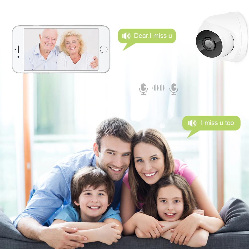 Zoohi Wifi камера наблюдения s домашняя 1080P HD двухсторонняя аудио беспроводная