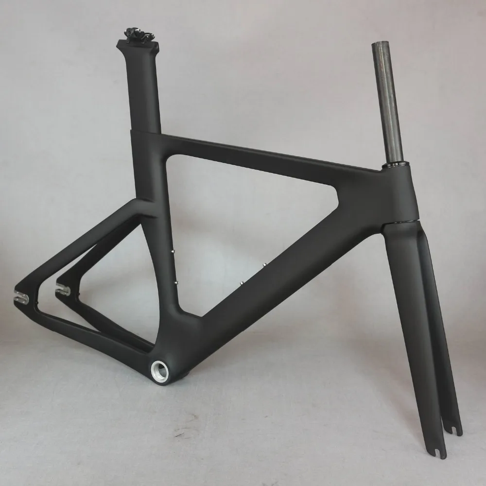 Flash Deal 2019 new full carbon track frame road frames fixed gear bike frameset with fork seat post 49/51/54cm carbon bicycle frame 2