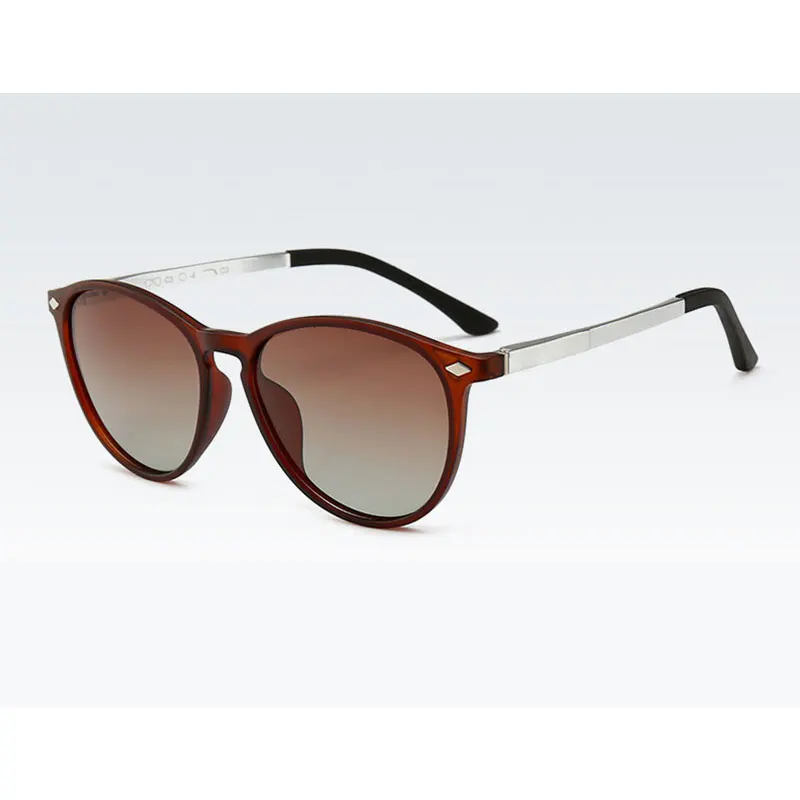 Reven Jate Men Women Classic Retro Rivet Polarized Sunglasses TR90 Legs Lighter Design Oval Frame UV400 Protection 9900
