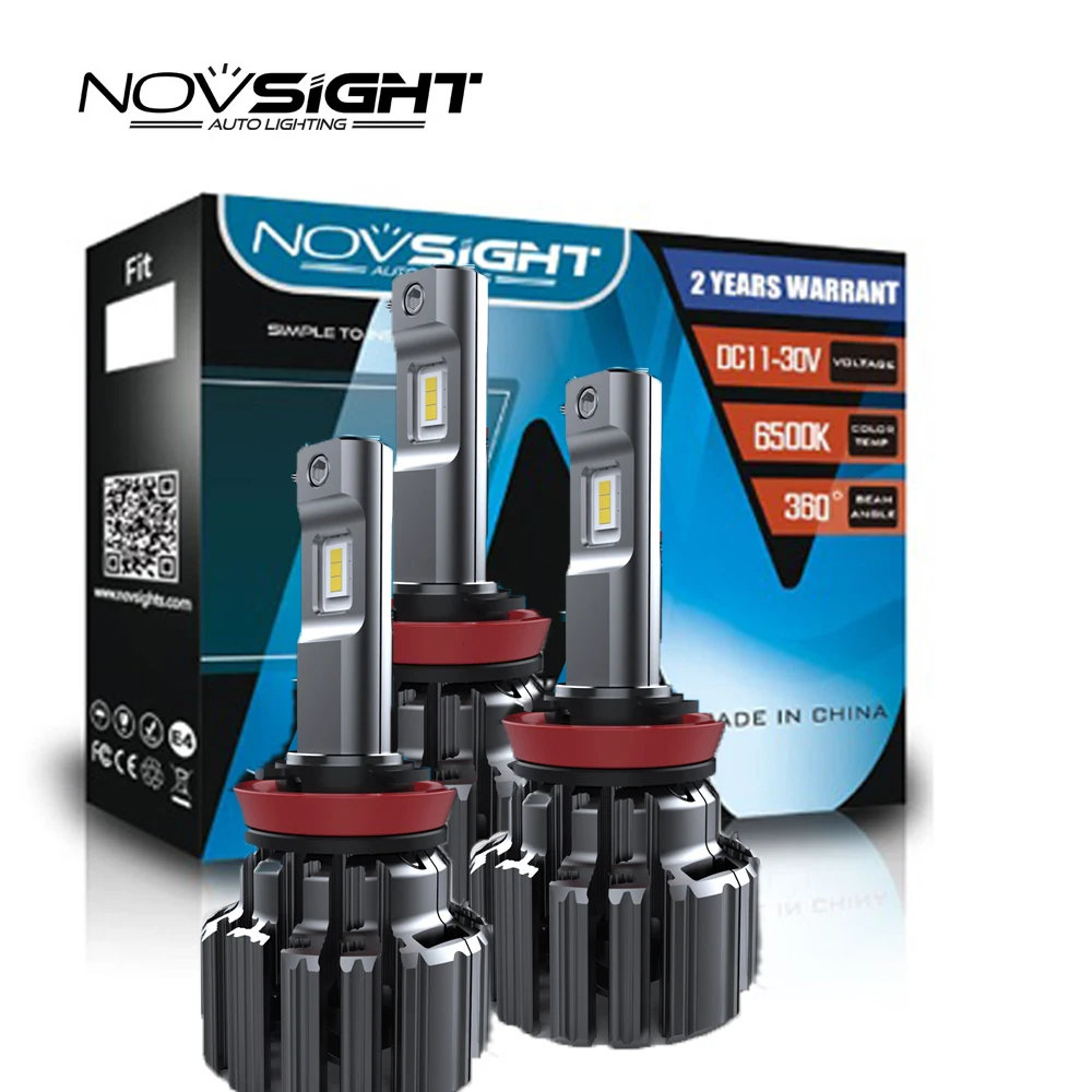 NOVSIGHT 70 Вт Автомобильные H11 светодиодные Фары H8 чипы фары противотуманные H9 6000 лм K