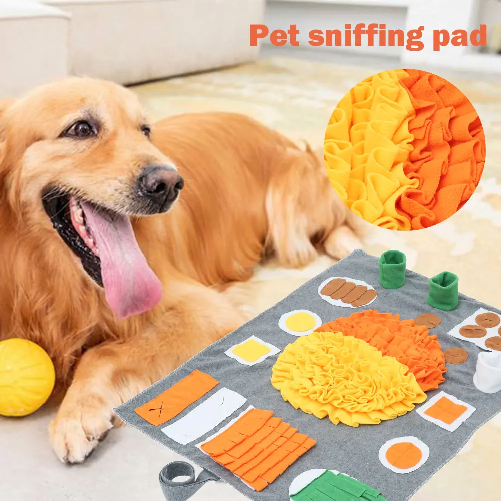 

Dog Interactive Mat Toys Pet Snuffle Feeding Mat Dog Nosework Traning Mats Stress Release Encourages Natural Foraging Skills