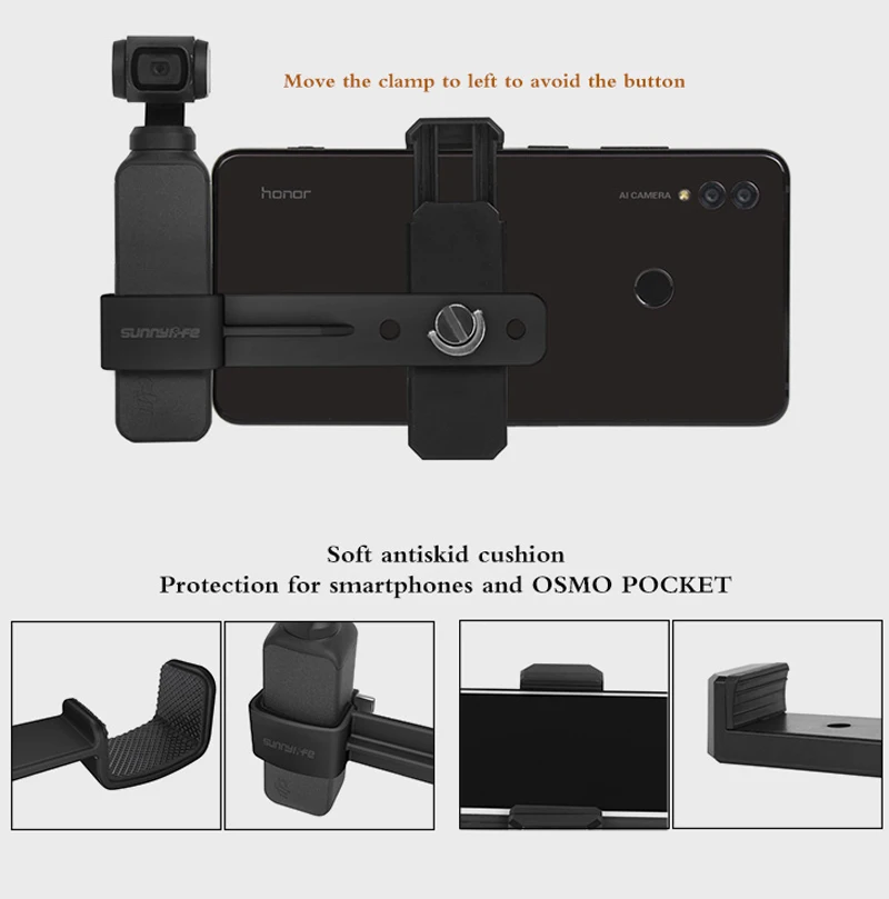 DJI OSMO Карманный смартфон 1/4 дюймов винтовой держатель Крепление зажим для мобильного телефона OSMO Карманный ручной камеры поддержка аксессуар
