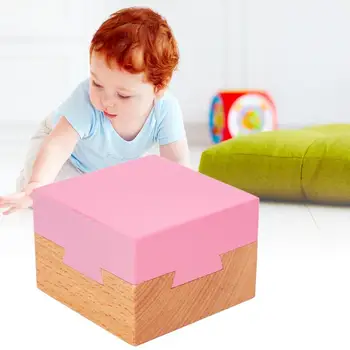

Hot Sale 74x74x52mm Wedding Ring Box Wood Valentine Day Delicate Christmas Mystery Case Educational Toy Intelligence Toy