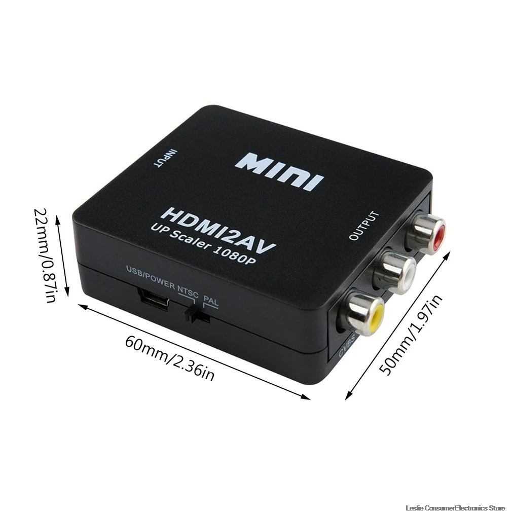 1080P Mini HDMI к VGA к RCA AV композитный адаптер конвертер с 3,5 мм аудио кабель VGA2AV/CVBS+ аудио к ПК преобразователь ТВЧ-сигналов