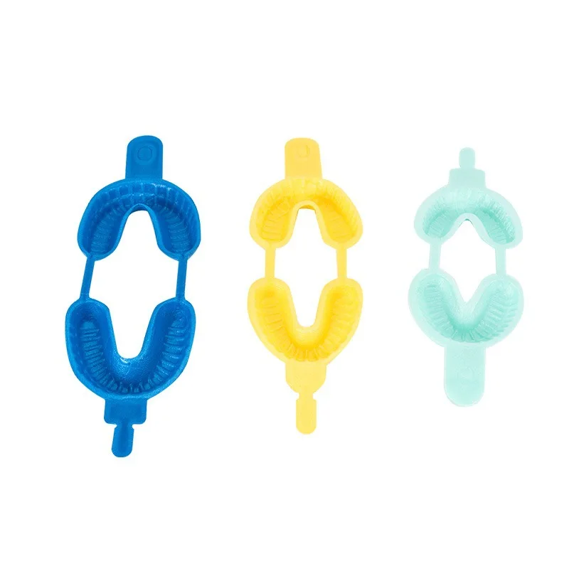 

50pcs Dental Disposable Fluoride Foam Impression Tray for Tooth Holder Dental Children Impression Trays Dentistry Oral Tools