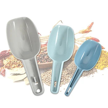 

3pcs Plastic Kitchen Scoops Multi-Purpose Bar Scooper for Canisters Flour Powders Dry Foods Candy Pop Corn Coffee Beans Pet Food