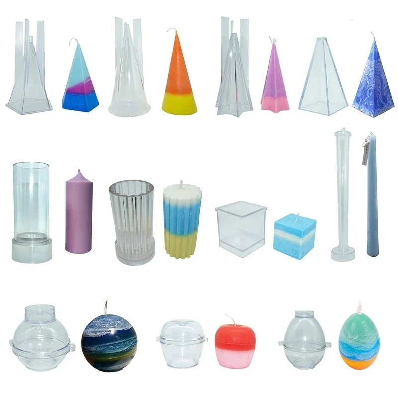 MILIVIXAY 1 шт. конус/цилиндр/столб/Пирамида прозрачные пластиковые формы для свечей DIY Свечи Bougie Moule ремесла аксессуары|Формы для свечей|   | АлиЭкспресс
