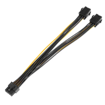 

Dual 6 Pin Female To Single 8 Pin Power Cable For Dual Video Cards System Length 20cm CPU Power Cable Wire