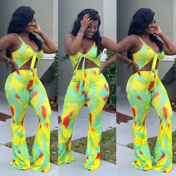 

2019 Women Sexy Rainbow Printed Bodycon Jumpsuits Hollow Out Backless Playsuit Club Party V-Neck Spaghetti Strap Rompers