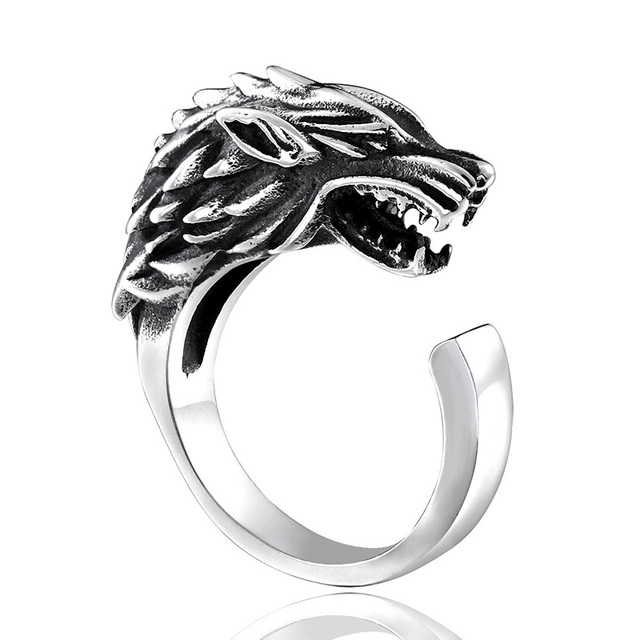 Exaggerated Warrior Skull Mask Ring Fashion Men Domineering Ring Death Demon Retro Ring Jewelry Gift Resizable