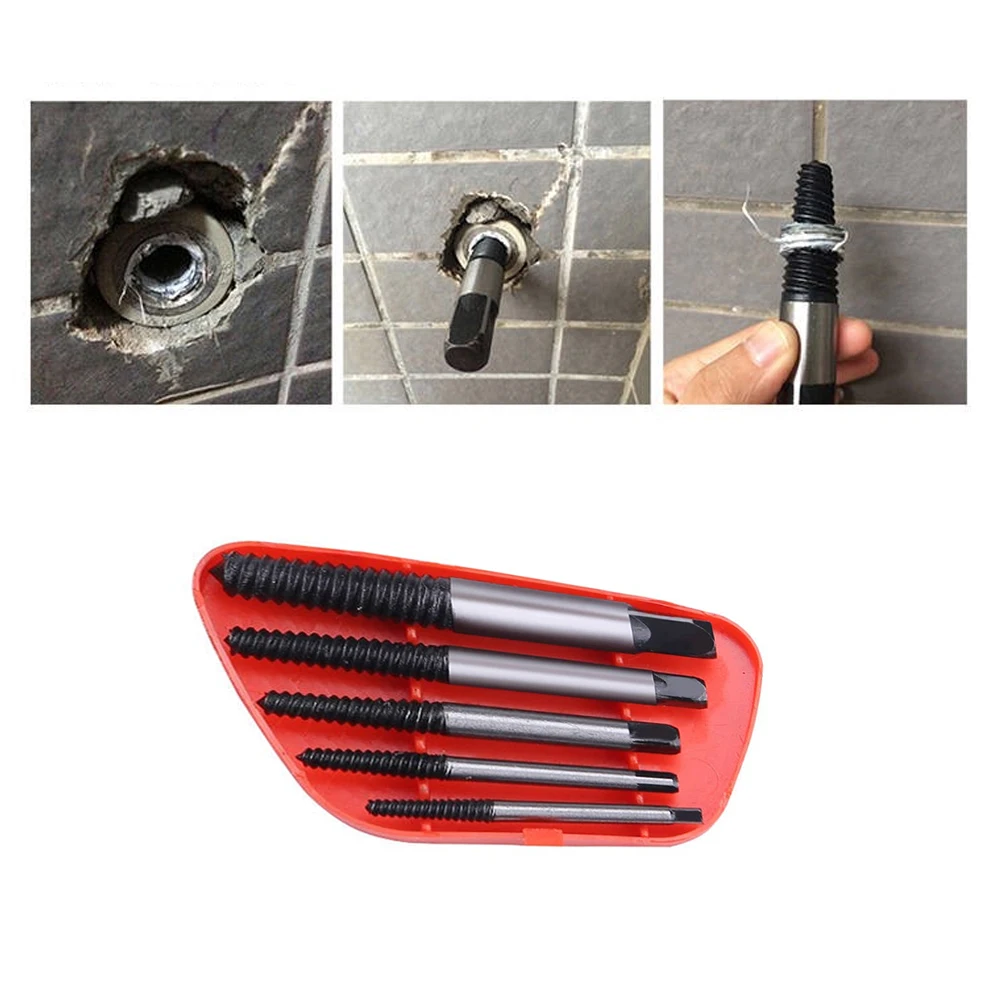 5Pcs Hot selling screw Extractor Center Drill Bits Guide Set Broken Damaged Bolt Remover Removal