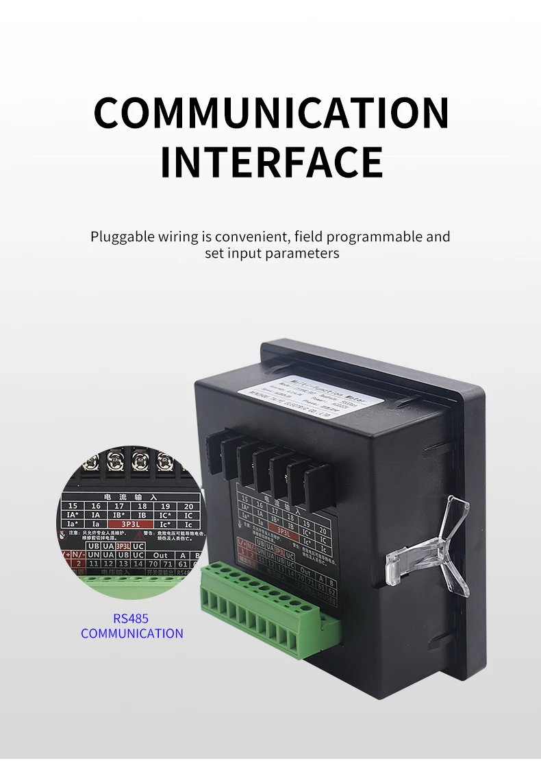 rs485 comunicação 96*96 potência ac220v 40 65 65hz