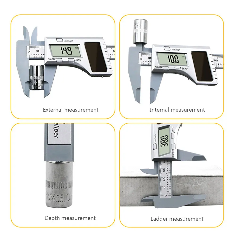 Пластиковый штангенциркуль 0,01 мм измеритель масштаба датчик скольжения запчасти циферблат Солнечный штангенциркуль 0-150 мм инструмент гаджет крепкий инструмент