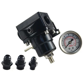 

For Supercharged Engines Fuel Pressure Regulator With Boost Black Aluminum alloy Vacuum booster