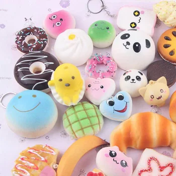 

30 simulation bread mobile phone accessories random set Squishy Phone Straps Mobile Phones Set Fashion