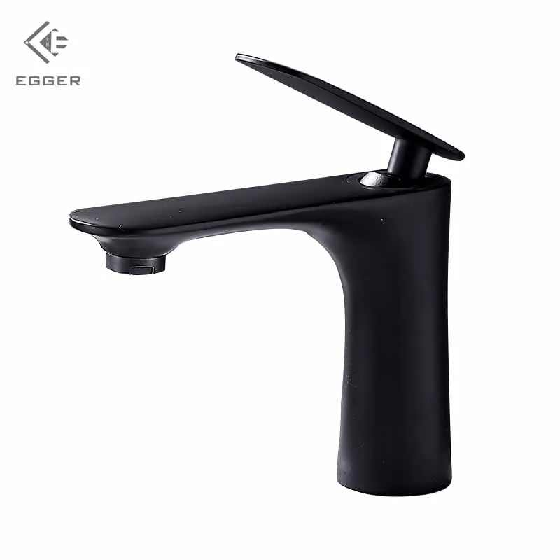 

EGGER Copper Bathroom Basin Hot Cold Water Mixing Faucet Plating Ceramic Spool Faucet Rotating Sitting Upright Radiant Faucet