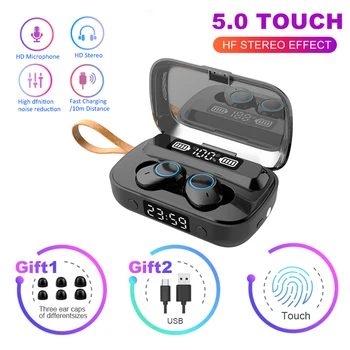

Wireless Headphones V5.1 TWS Bluetooth Earphones With Mic Charging Box IPX7 Waterproof Sports game Headset For iOS/Android PK F9