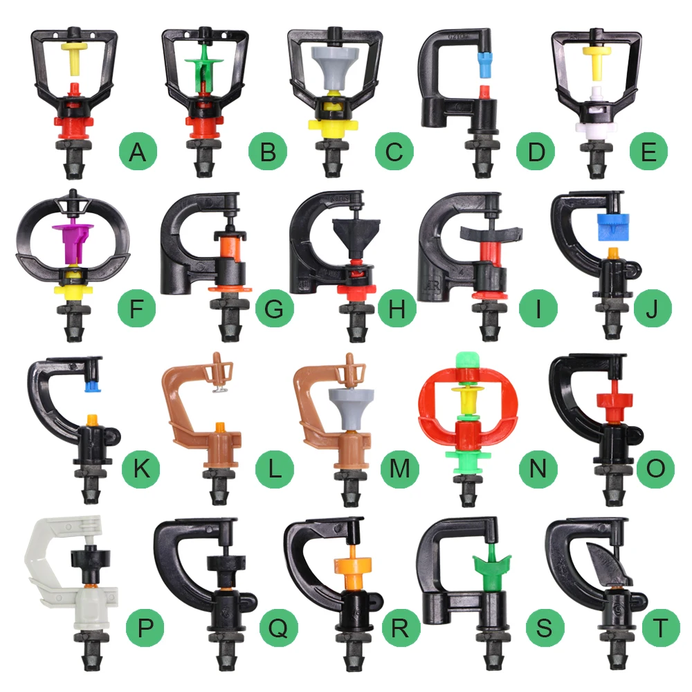 20 Types of Rotating Spinklers Drip Irrigation Mini Rotation Nozzle Spray w/ 1/4'' Barb Connector Mini Rotary Sprayer,garden sprinkler,irrigation sprinklers,drip irrigation sprinklers,garden irrigation nozzle,garden sprayer nozzles,drip irrigation