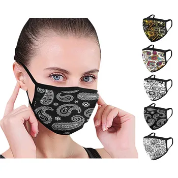 

#45 Cotton Facemask Faceshield 1pc Dustproof Windproof Foggy Haze Anti-spitting Protective Maske Face Maskswashable And Reusable